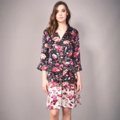 100% Seide Sleepshirt ROSES Von Eva B. Bitzer -Feine Unterwaesche Geschaft seide sleepshirt 27310869 rosen eva bitzer