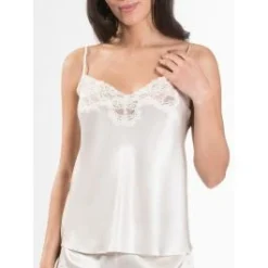 100% Seide Top CRÉPUSCULE SATINÉ Naturweiß Von Aubade