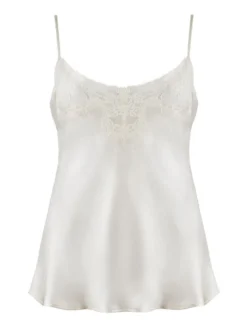 100% Seide Top CRÉPUSCULE SATINÉ Naturweiß Von Aubade -Feine Unterwaesche Geschaft seide top crepuscule satinee vi38 nacre aubade 4