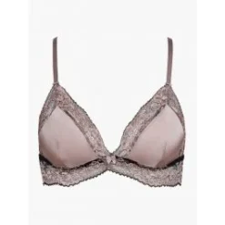 Seide Triangel BH FEMME GLAMOUR Altrosa-schwarz Von Aubade