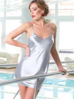 Seta Superior Seide Unterkleid INTENSA Satin Cotton Club -Feine Unterwaesche Geschaft seide unterkleid intensa cotton club silber 2 1 1 1