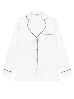 100% Seide Schlafanzug Elisabetha MOONLIGHT WHITE Von Radice -Feine Unterwaesche Geschaft seidenpyjama elisabetha moonlight white radice 5