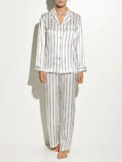 Seide Schlafanzug STREIFEN Von Luna Di Seta -Feine Unterwaesche Geschaft seidenpyjama l6j7544 streifen luna di seta 2