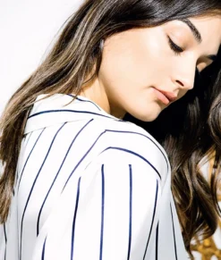 Seide Schlafanzug STREIFEN Von Luna Di Seta -Feine Unterwaesche Geschaft seidenpyjama l6j7544 streifen luna di seta 3