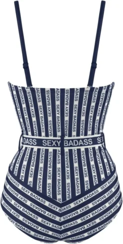 Badeanzug SEXY BADASS Blau-weiss Von Marlies Dekkers -Feine Unterwaesche Geschaft sexy badass badeanzug blau weiss 35024 b 2 marlies dekkers 2