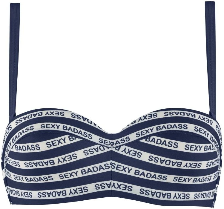 Bandeau Bikini SEXY BADASS Blau-weiss 2 Tlg. Von Marlies Dekkers 2 Bandeau Bikini SEXY BADASS Blau-weiss 2 Tlg. Von Marlies Dekkers – Bild 2