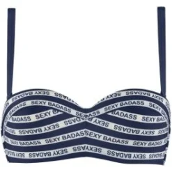 Bandeau Bikini SEXY BADASS Blau-weiss 2 Tlg. Von Marlies Dekkers