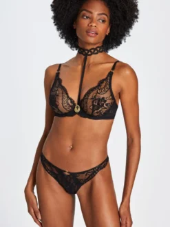 Hüftslip PRECIOUS TALE Mit Leavers Spitze Von Aubade -Feine Unterwaesche Geschaft slip halbschale bh re20 ref14 schwarz precious tale aubade