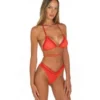 Triangel-Bikini TRAFORATA Orange-pink Von Pin-Up Stars