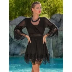 Sommer Kaftankleid BLACK LACE Von Cotton Club Mare