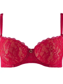 Halbschale BH ROSESSENCE HK Spitze Von Aubade -Feine Unterwaesche Geschaft spitze dessous hk04 1 gala rot rosessence aubade 28