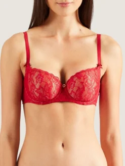 Halbschale BH ROSESSENCE HK Spitze Von Aubade -Feine Unterwaesche Geschaft spitze dessous hk04 2 gala rot rosessence aubade 28