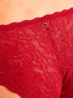 Brasiliana Slip ROSESSENCE HK Spitze Von Aubade -Feine Unterwaesche Geschaft spitze dessous hk27 5 gala rot rosessence aubade 7 1