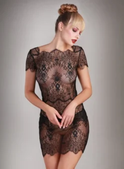 Spitze Neglige Von Prelude Milano -Feine Unterwaesche Geschaft spitze kleid schwarz yl279 prelude milano 2 1 1