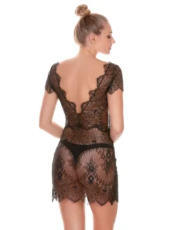 Spitze Neglige Von Prelude Milano -Feine Unterwaesche Geschaft spitze kleid schwarz yl279 prelude milano 1 1