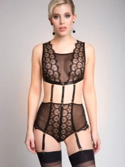 Spitze Taillenslip Mit Strapsen DIANA Schwarz Von Diamor -Feine Unterwaesche Geschaft spitzen top taillenslip diana schwarz 9174 4651 d218 diamor 2 1 1