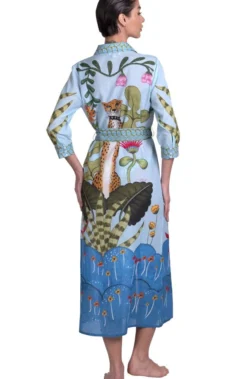 Strandkleid JUNGLE ATTITUDE Von Pin-Up Stars -Feine Unterwaesche Geschaft strandkleid jungle attitude blau pa111a pin up stars 3 5