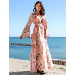 Seidenbatist Strandkleid FANTASIA ROSA Von Laetitia Beachwear