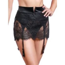 Strapsgürtel Spitze BLACK SWAN Von Prelude Milano