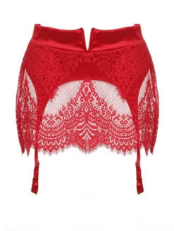 Strapsgürtel Spitze BLACK SWAN Von Prelude Milano -Feine Unterwaesche Geschaft strapsguertel spitze yj286 rot black swan prelude milano 2