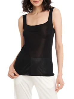 Trägertop Aus 100% Wirkseide PURE Von Gattina -Feine Unterwaesche Geschaft traegertop wirkseide 387086 schwarz gattina
